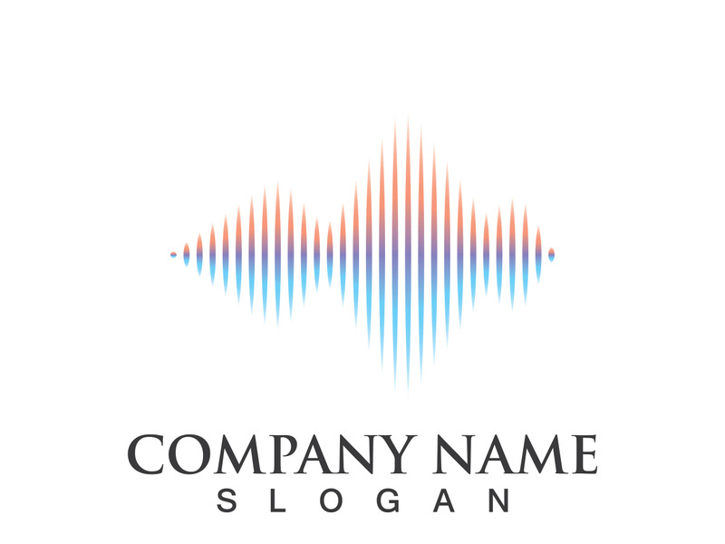 Sound waves vector illustration design template