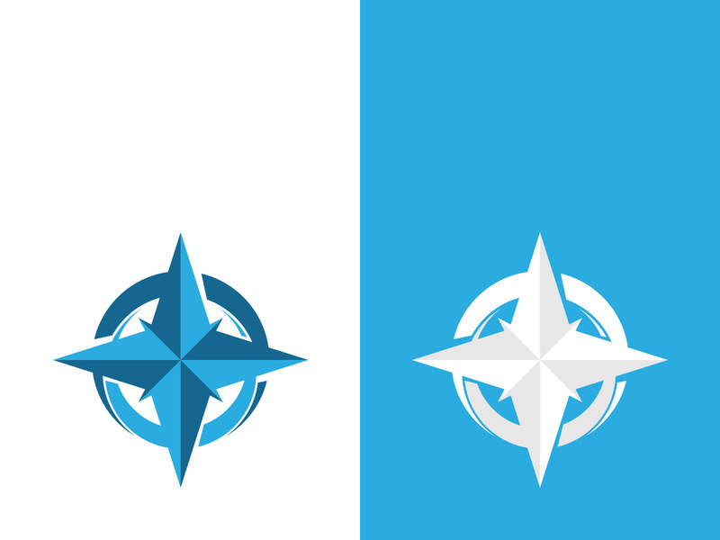 Compass logo template vector icon illustration design