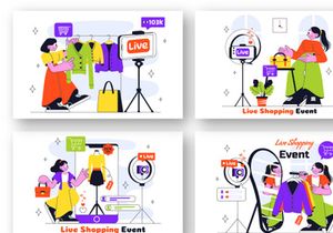 10 Influencer Live Shopping Illustration