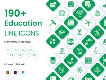 190+ Education Icons Pack preview picture