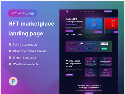 NFT Marketplace Landing Page