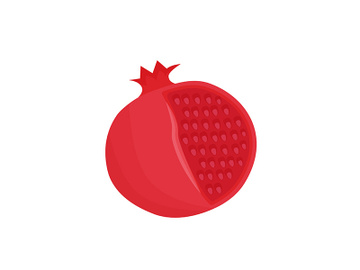 Pomegranate cartoon vector illustration preview picture