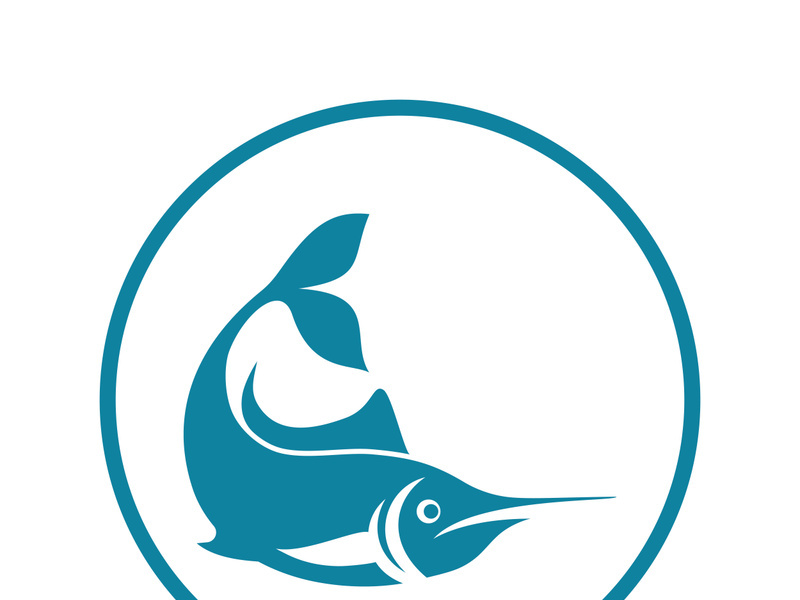 Fish logo template. Creative vector symbol