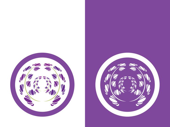 Fresh lavender flower logo vector flat design