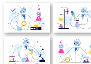 10 Scientific Experiments Illustration