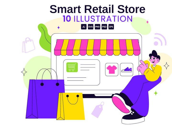 10 Smart Retail Store Illustration