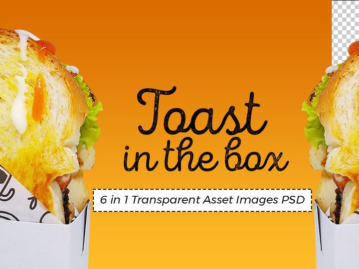 Bread toast in the box