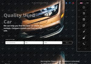Car shop landing page