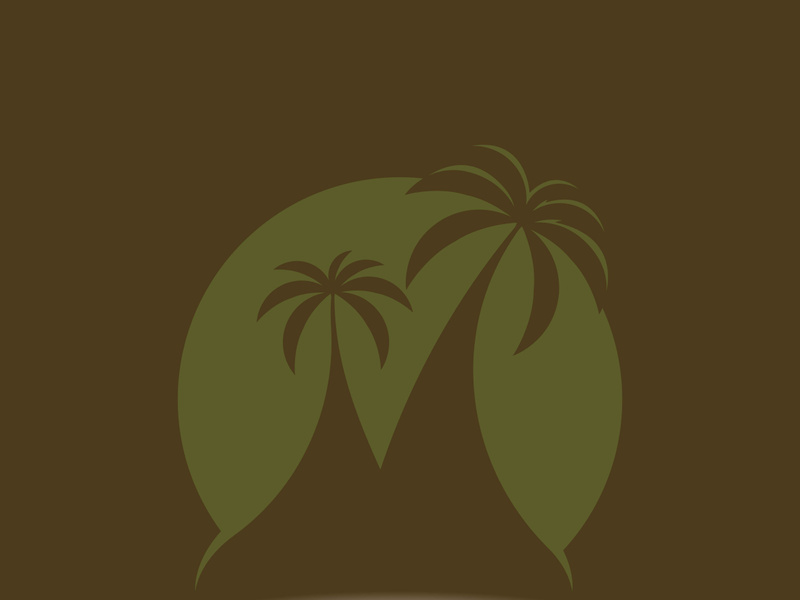 Palm tree summer logo template vector illustration