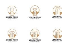Pillar Logo, Law Design, Building Construction Pillar Vector, Product Brand Illustration Icon