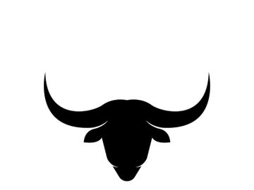 Retro vintage bull head horns logo design. preview picture