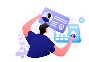 Identity Biometric Verification flat illustration