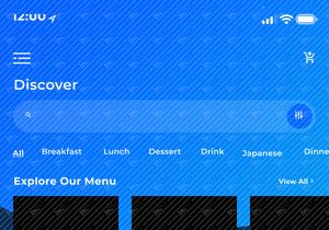 Kit de Interface de Aplicativo Móvel de Pedidos de Comida (Claro & Escuro)