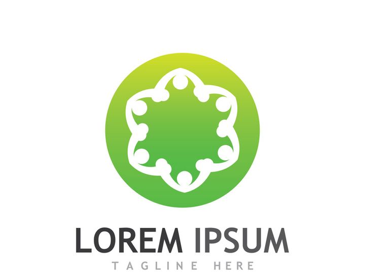 People social community logo design with creative idea