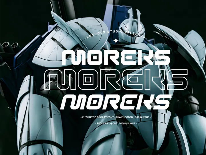 MOREKS - Futuristic Font