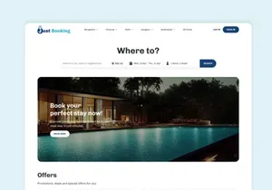 Hotel Booking and Deals Website - Landing Page