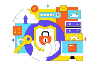 10 Digital Cloud Security Illustration