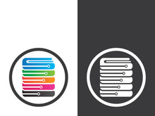 Digital book logo technology vector icon design