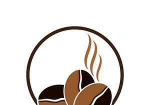 Coffee bean icon vector illustration template