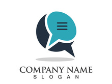 message bubble logo and symbol speech icon illustration