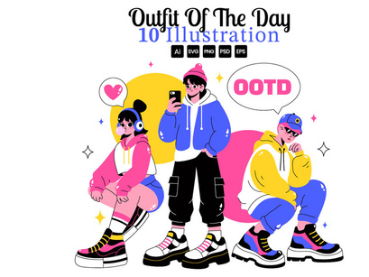 10 Outfit of the Day OOTD Illustration