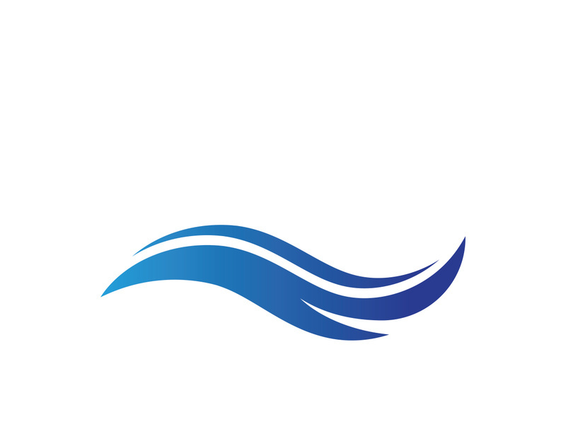 Ocean water wave wave logo design.