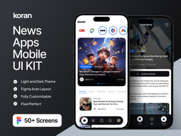 Koran - News Apps Mobile UI KIT preview picture