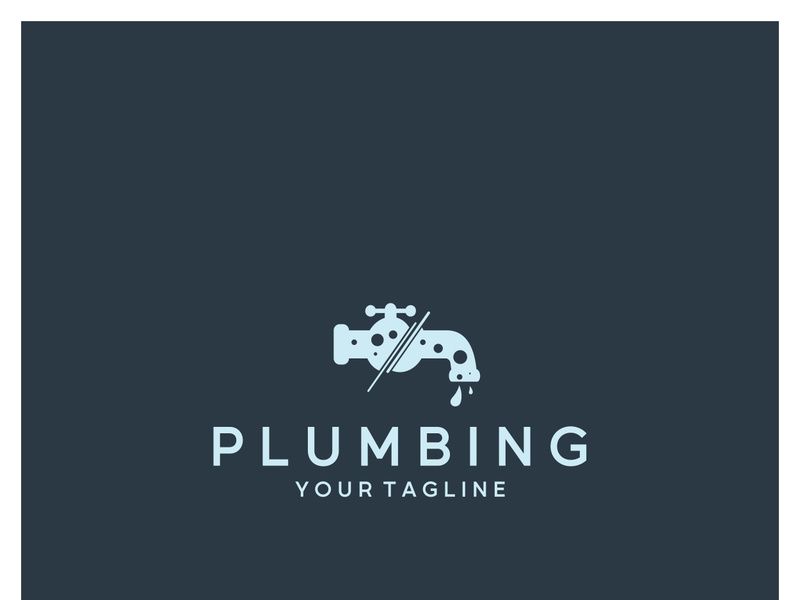 Plumbing logo vector design template. water pipe logo design.Leaking water logotype,Design Concept, Creative Symbol, Icon