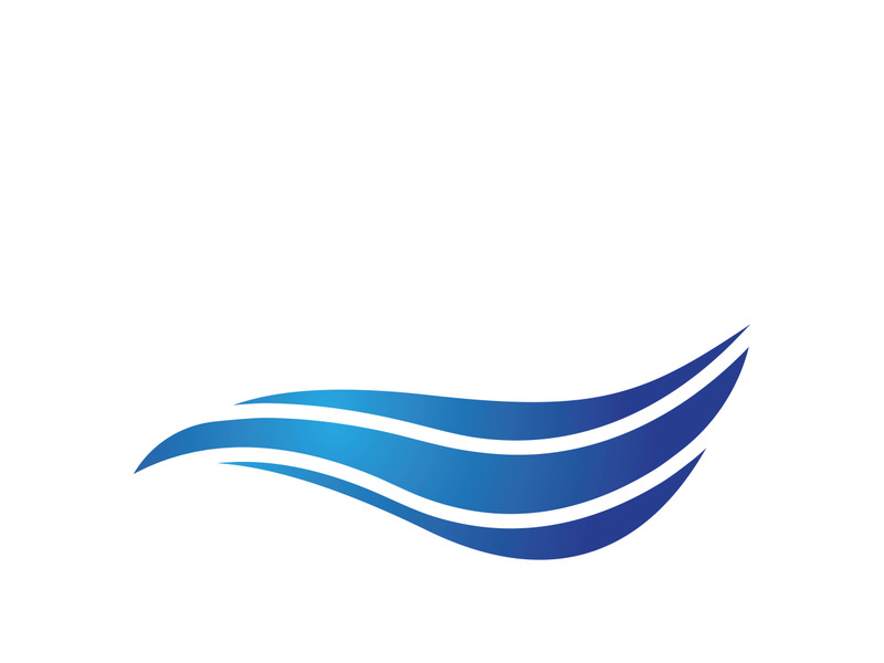 Wave beach vector illustration design logo