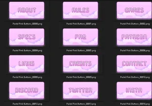 Free 20 Pixel Art Twitch Panels - Basic Pink Skies