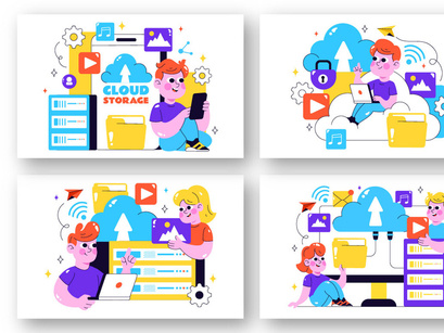 10 Cloud Storage Illustration