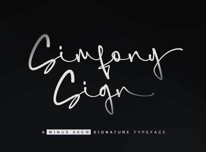 Simfony Sign | Signature font