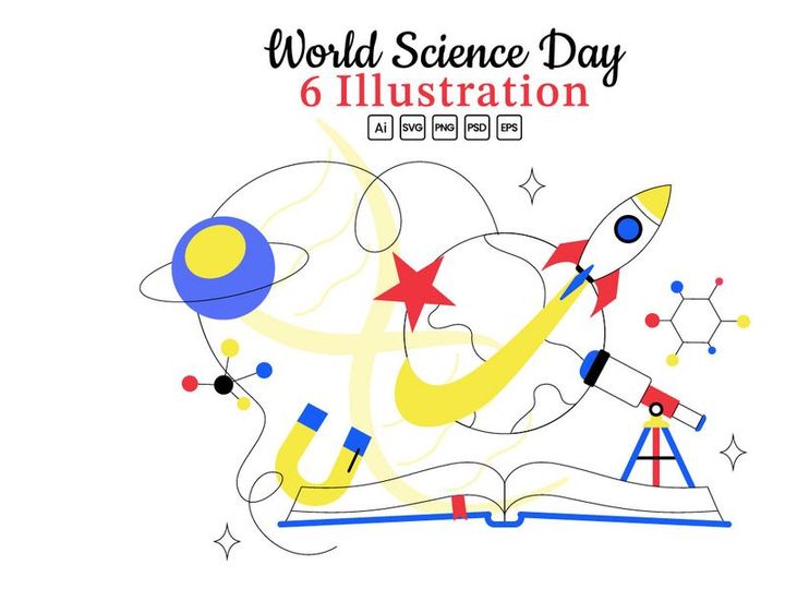 6 World Science Day Illustration