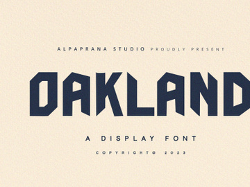 Oakland - Display Font preview picture