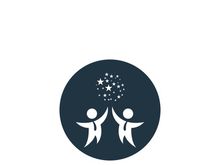 People star logo design to achieve a success or dream.