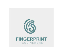 Fingerprint technology Logo Security system element symbol biometric template