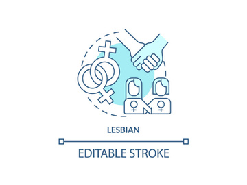 Lesbian turquoise concept icon preview picture