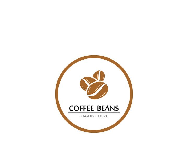 Premium coffee bean logo design.