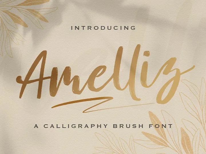Amelliz - Calligraphy Brush Font