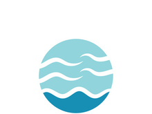 Water wave icon vector illustration design logo