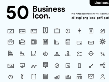 50 Business Line Icon preview picture