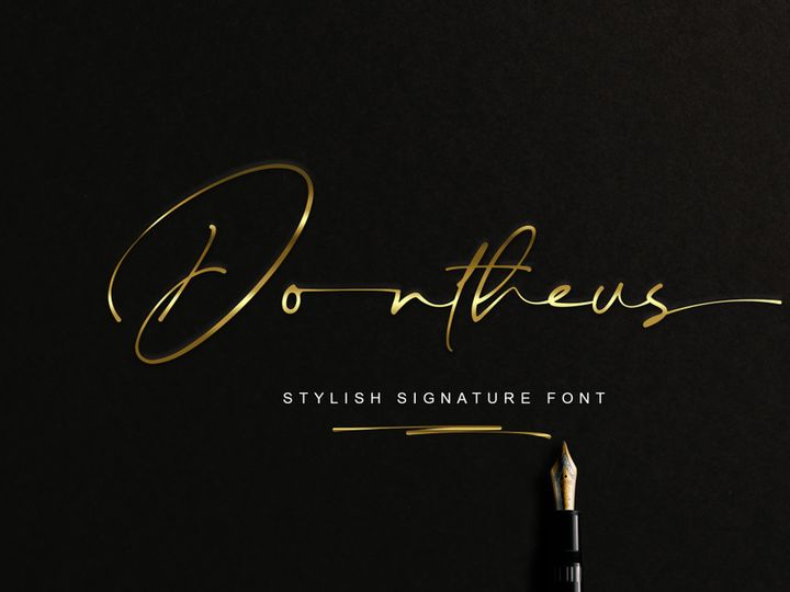 Dontheus - Signature Font