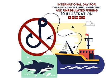 10 Illegal and Unregulated Fishing Illustration