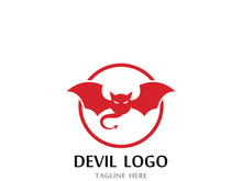 Devil logo design with a modern concept.