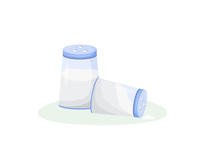 Spilled salt cartoon vector illustration