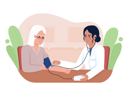 Medical tests for patients illustrations set