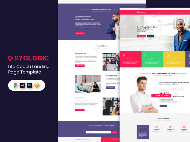 Life Coach Landing Page Template