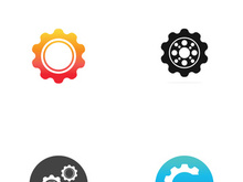 Gear logo with a creative idea.