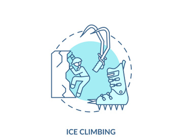 Ice climbing concept icon preview picture