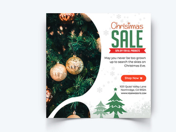 Christmas Sale Social Media Posts Template (EPS) preview picture